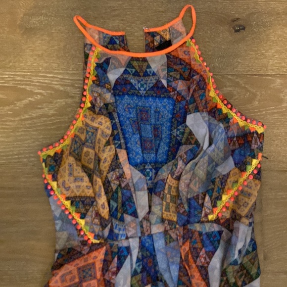 Anthropologie Ranna Gill Pleated embroidered maxi dress small - Picture 2 of 4